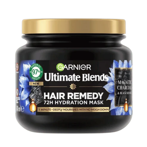 Garnier Ultimate Blends Charcoal Hair Remedy Hydration Mask 340ml